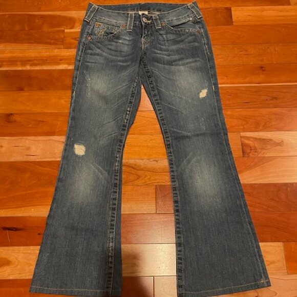 True Religion Bootcut Distressed Denim Jeans - Women's 29 - Picture 1 of 5